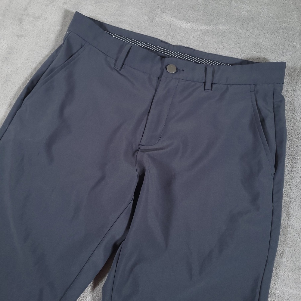 Primo Golf Pants Mens 33x26 Short Gray Stretch Casual Performance Tapered Ankle